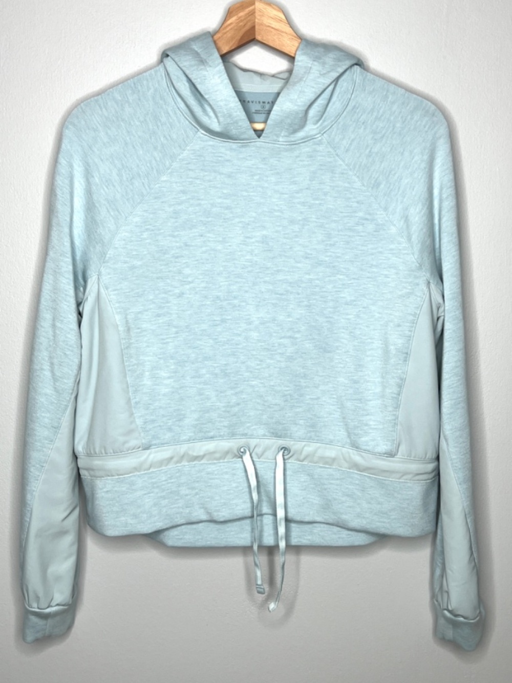 TravisMathew Golden State Skyloft Drawstring Hoodie Heather Baby Blue Small